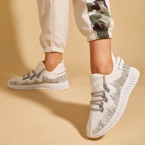 Lace Up Knit Sneakers